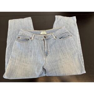 Vtg L.L.‎ Bean Classic Women's Jeans Y2K Baggy Skater Mom Mid Straight Leg Sz 8